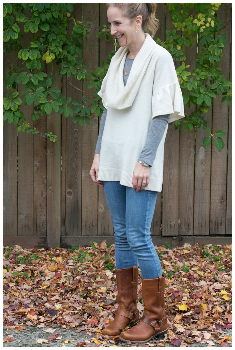 blog BCBG Sweater Genetic Denim Jeans Frye Harness Boots-3