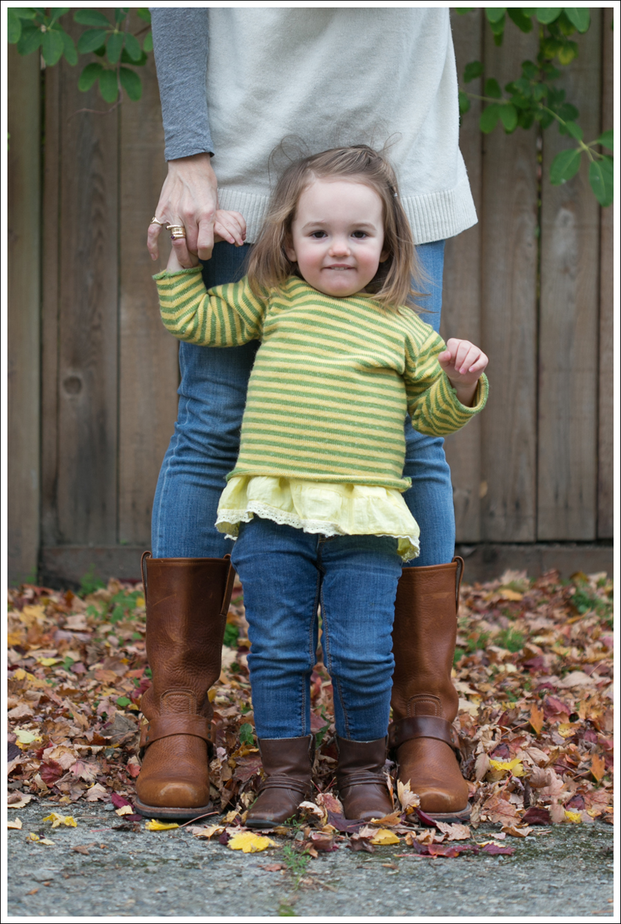 blog BCBG Sweater Genetic Denim Jeans Frye Harness Boots-5