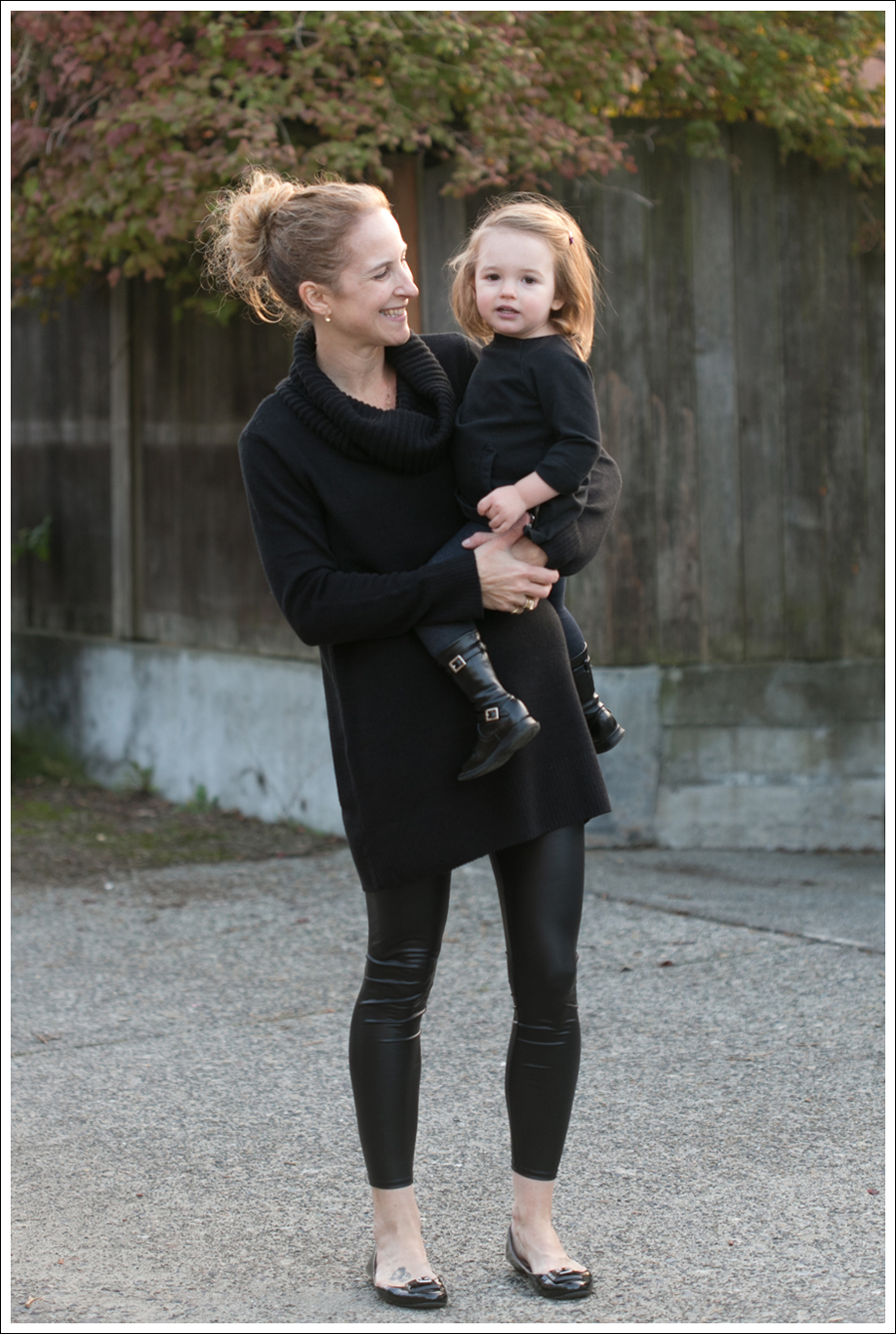 Blog Black HM Sweater Faux Leather Leggings-3