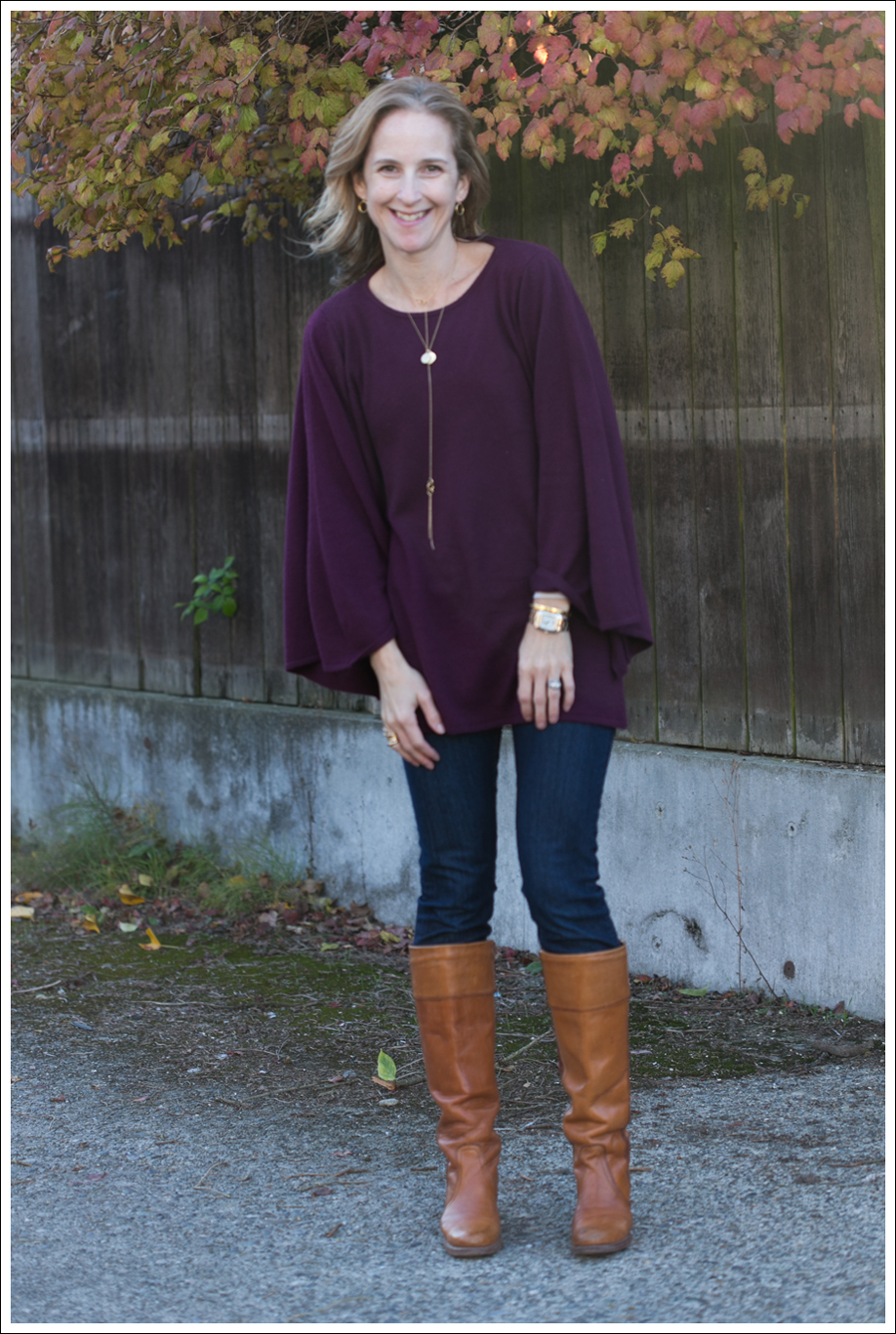 Blog Rachel Pally Cashmere Cape AG the Tights Vintage Frye Boots-1