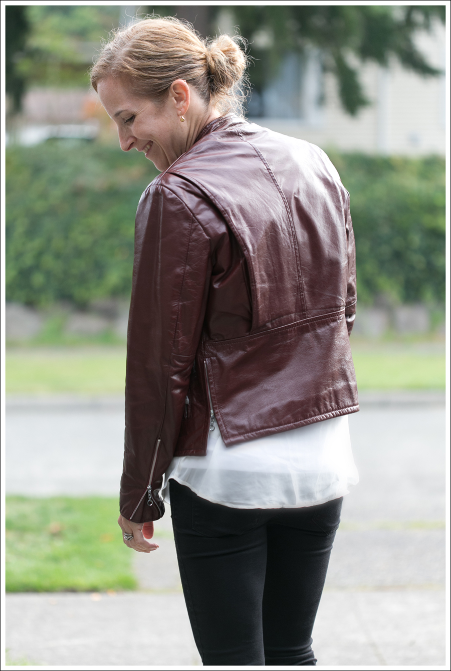 Blog Vintage Leather Jacket Black Blank Denim Frye Boots-3