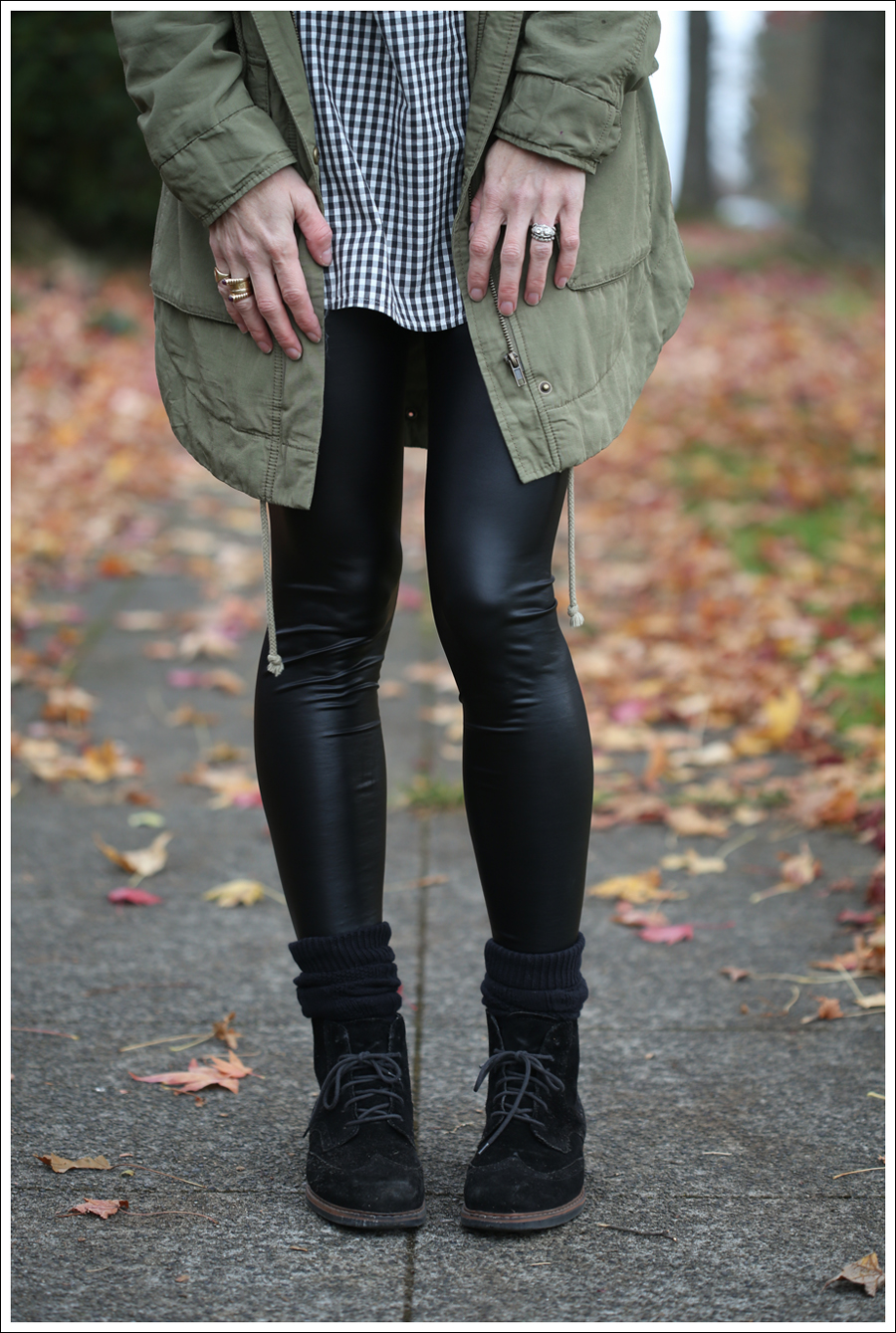 blog Faux Leather Leggings HM Parka Booties-3