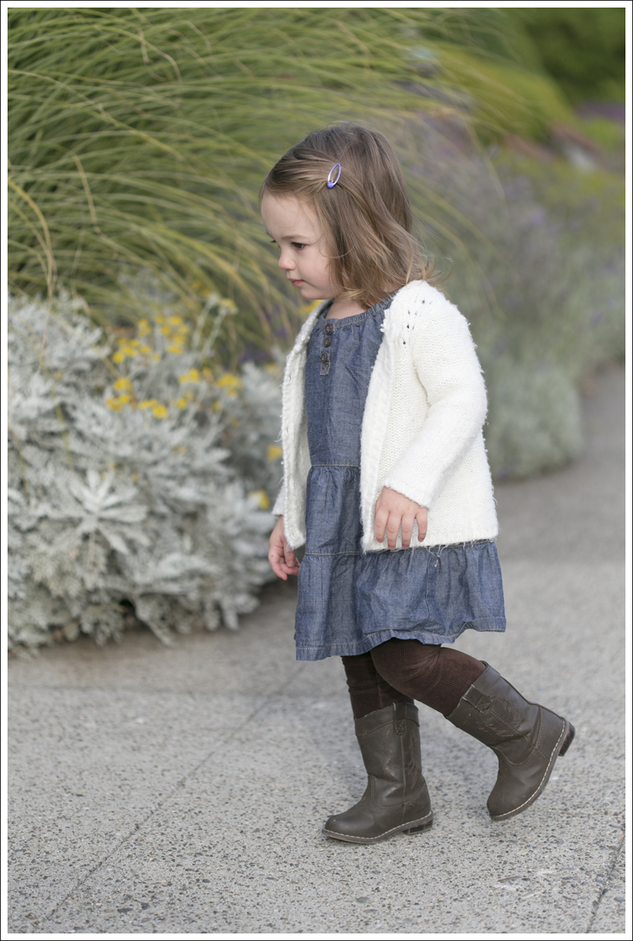 Blog Old Navy Chambray dress Sweater-1