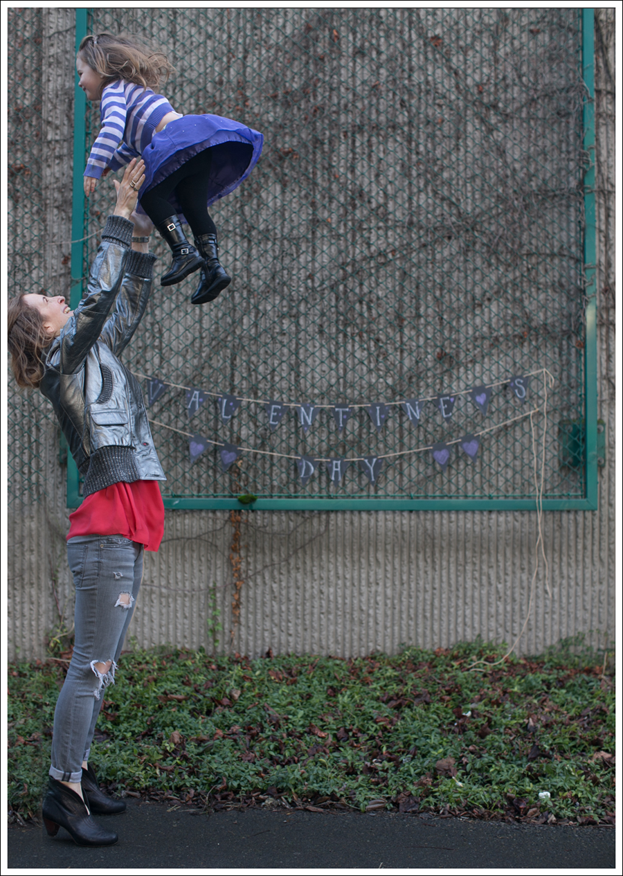 Blog Doma Leather Bomber Jacket BCBG Silk Tunic Current Elliott Destroyed Skinny Frye Booties-4