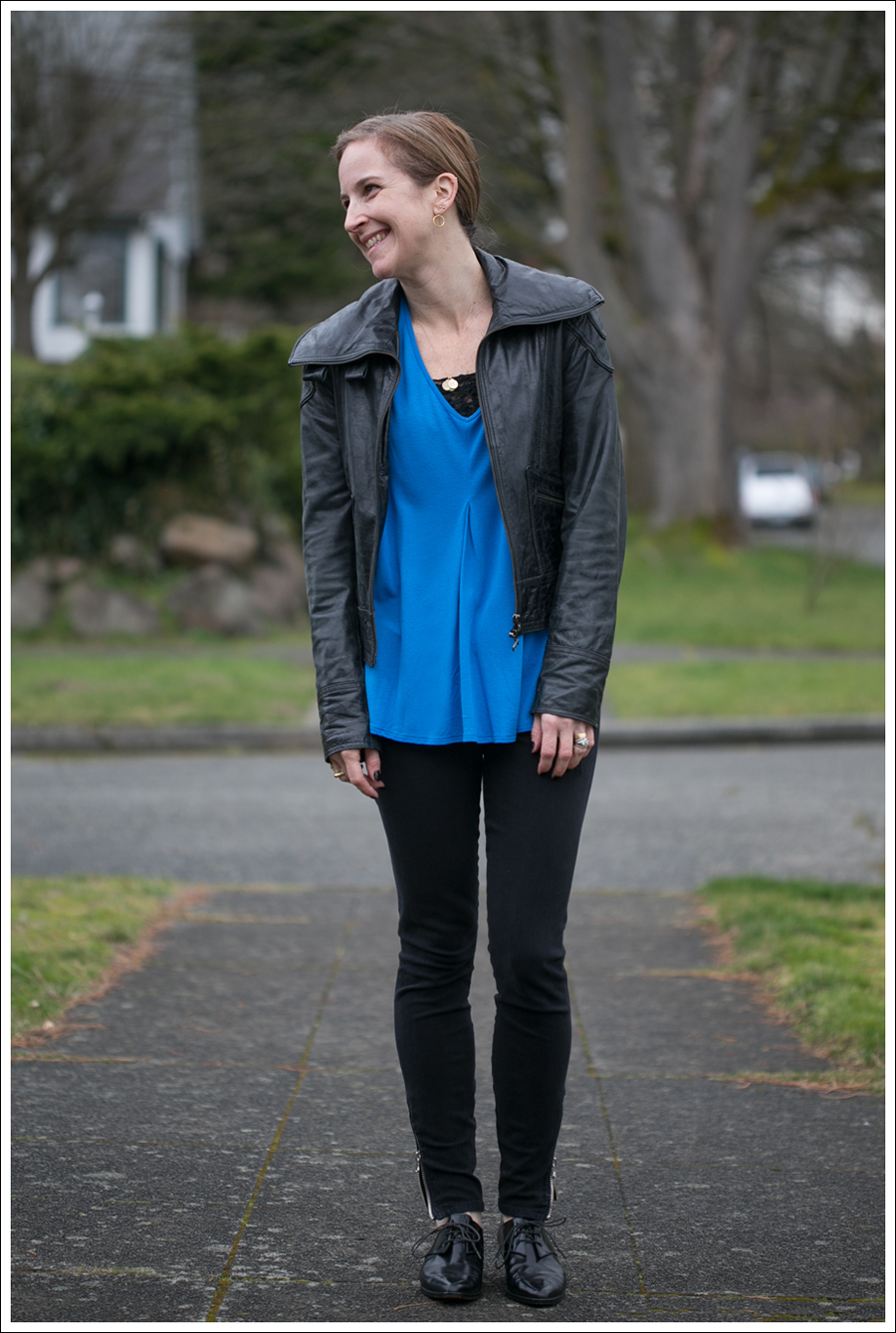 Blog Doma Leather Jacket Zara Joes Jeans Zipper Pura Lopez Oxfords-1