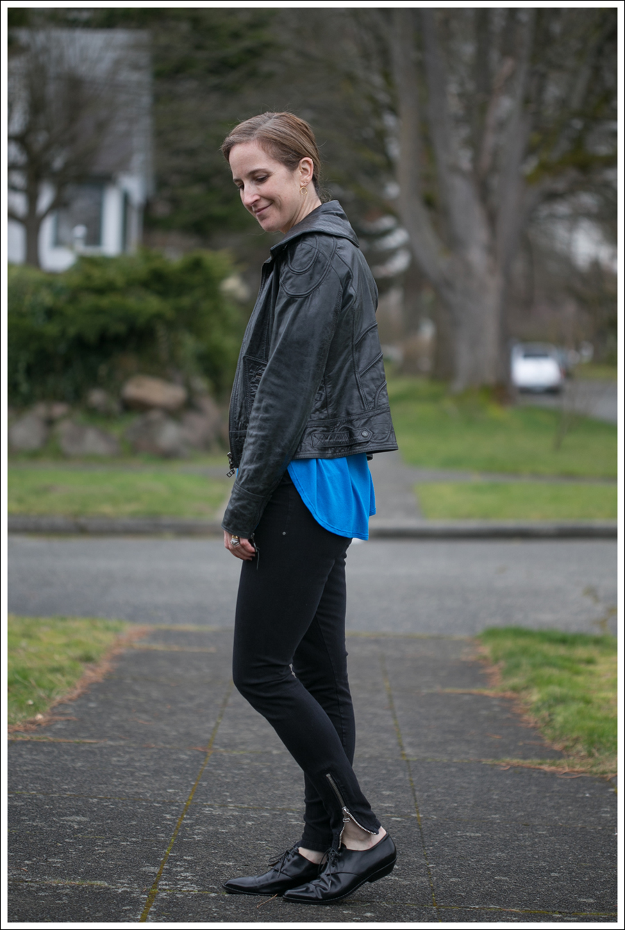 Blog Doma Leather Jacket Zara Joes Jeans Zipper Pura Lopez Oxfords-2