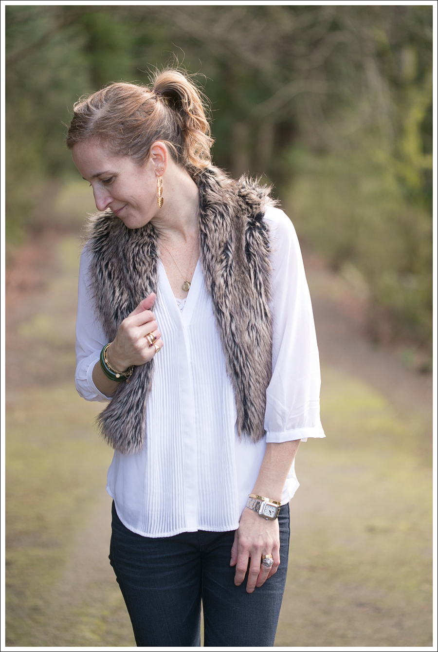 Blog Faux Fur Vest HM Top J Brand Moto Jeans StyleMint boots-4