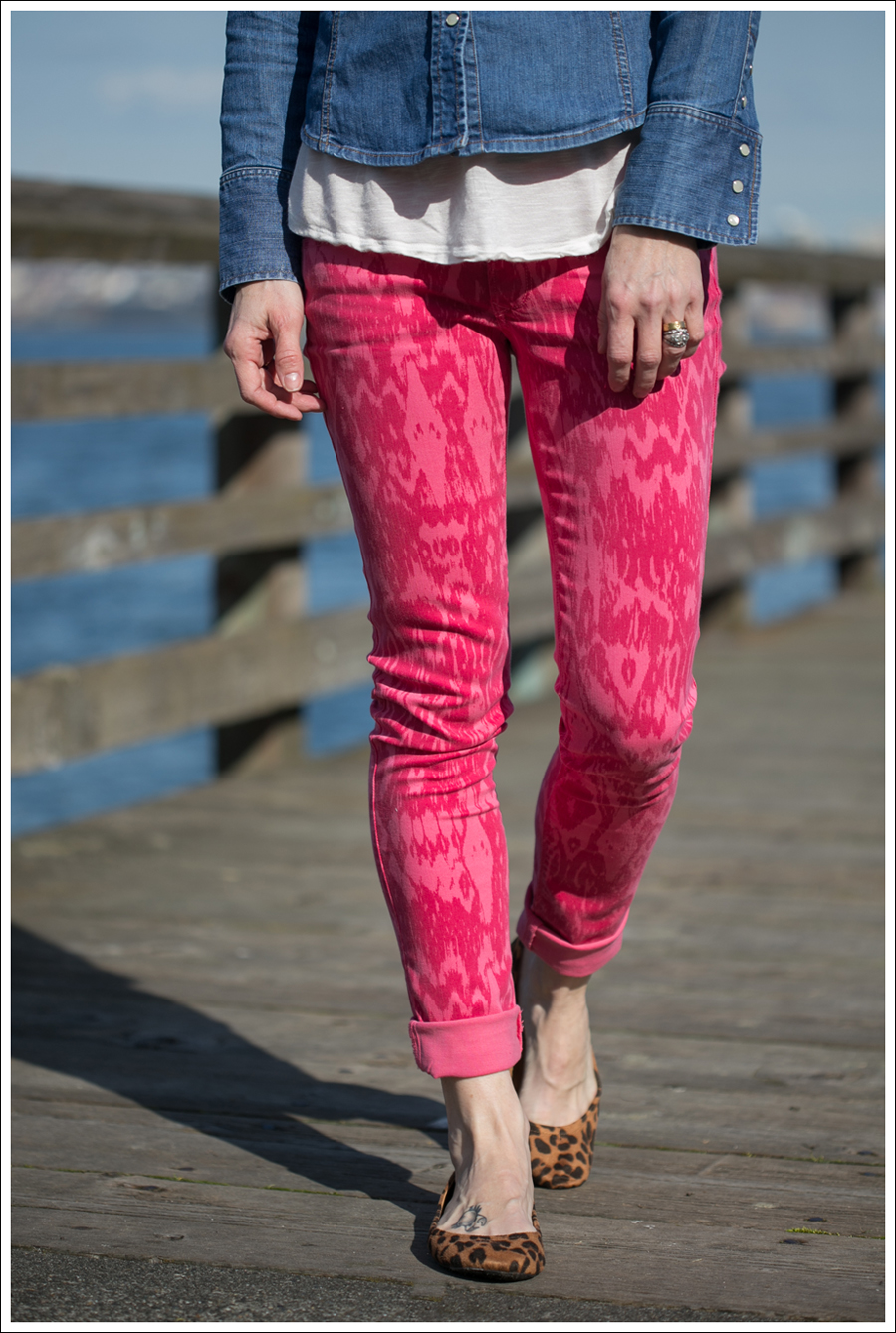 Blog Gap Shirt Black Orchid Ikat Jeans Leopard Flats-2