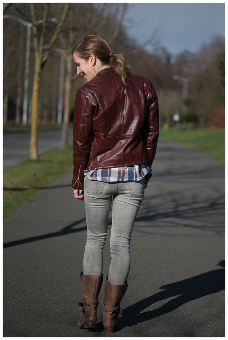 blog Vintage Leather Jacket Levis Plaid Top Goldsign Joie New Orleans Boots-7