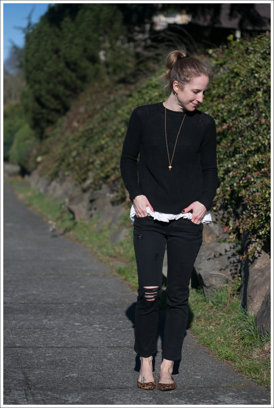 Blog Zara Button Back Sweater Goldsign Frontier Target Leopard Flats-3