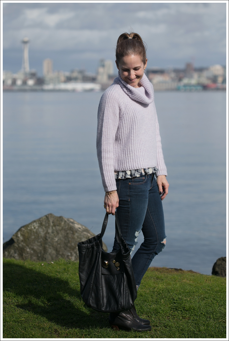 Blog Zara Sweater J Brand Destroyed Jeans Frye Booties-4