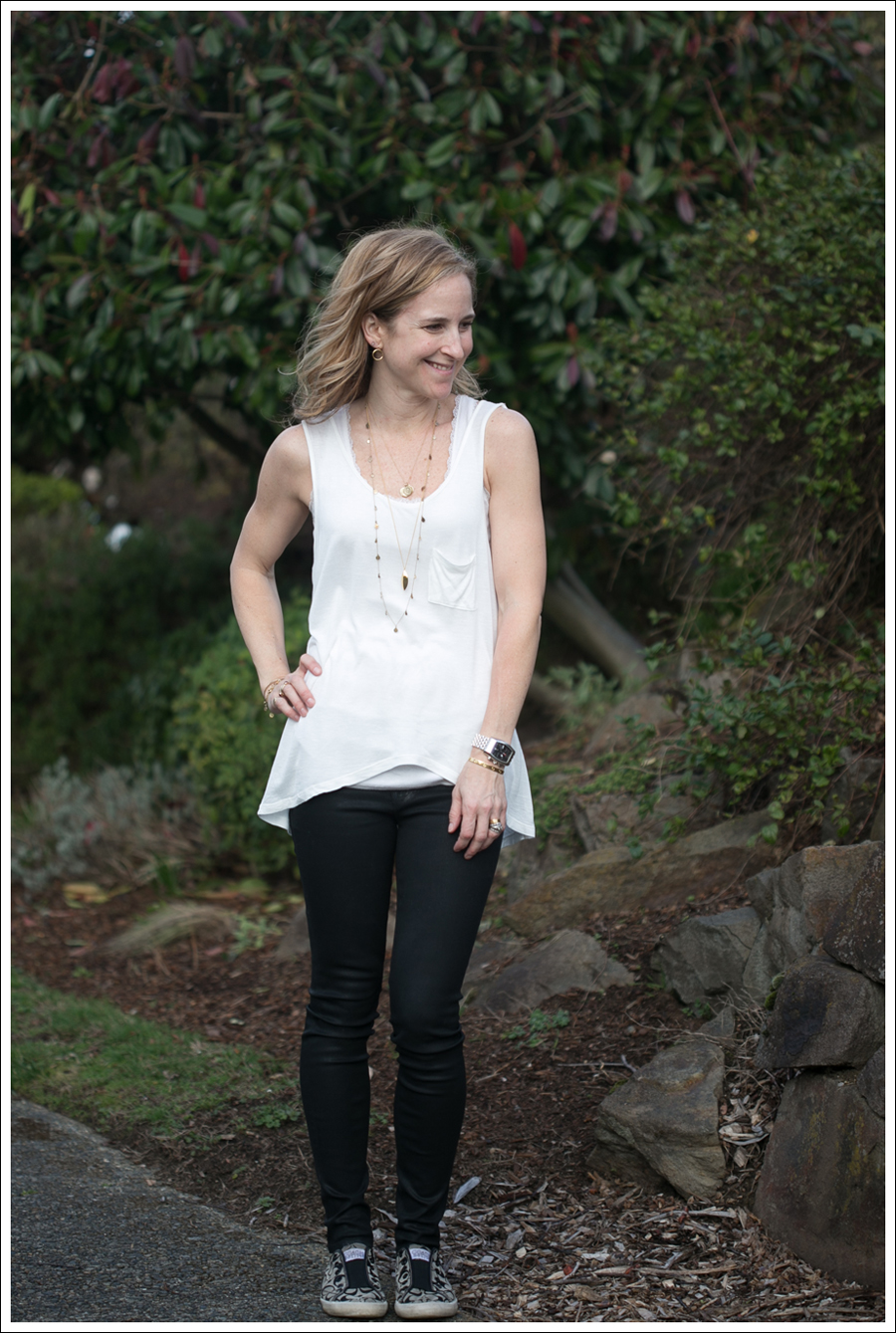 Blog Nordstrom Sweater StyleMint tank J Brand Coated Skinny -1