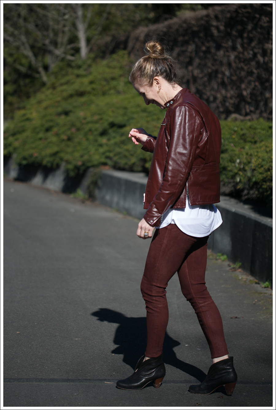 Blog Vintage Leather Jacket Lanston Tee True Religion Suede Skinny Frye Booties-2