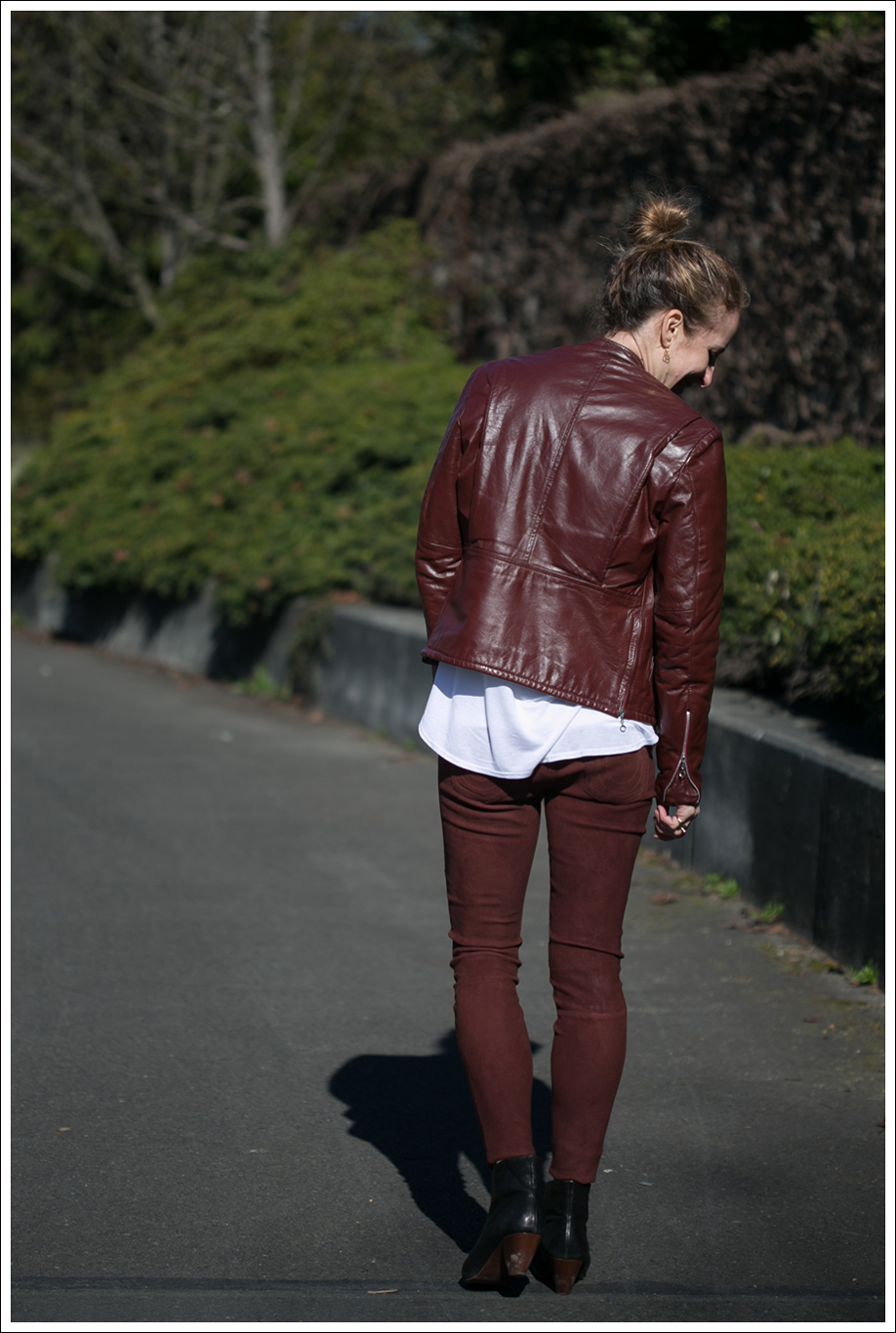 Blog Vintage Leather Jacket Lanston Tee True Religion Suede Skinny Frye Booties-4