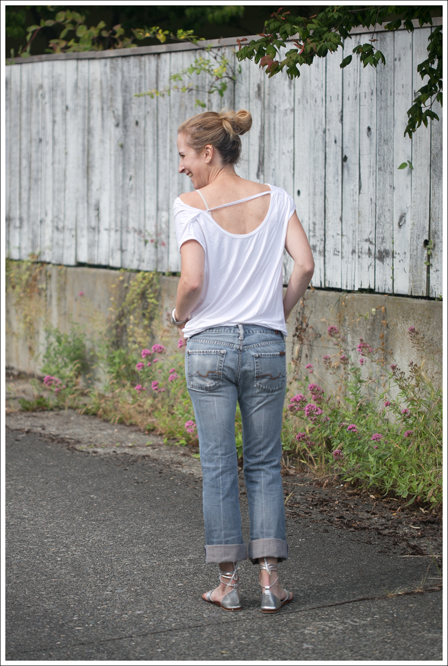 Blog 3 Dots Cowl Neck Destroyed 7FAM Mystique Silver Wrap Sandals-4