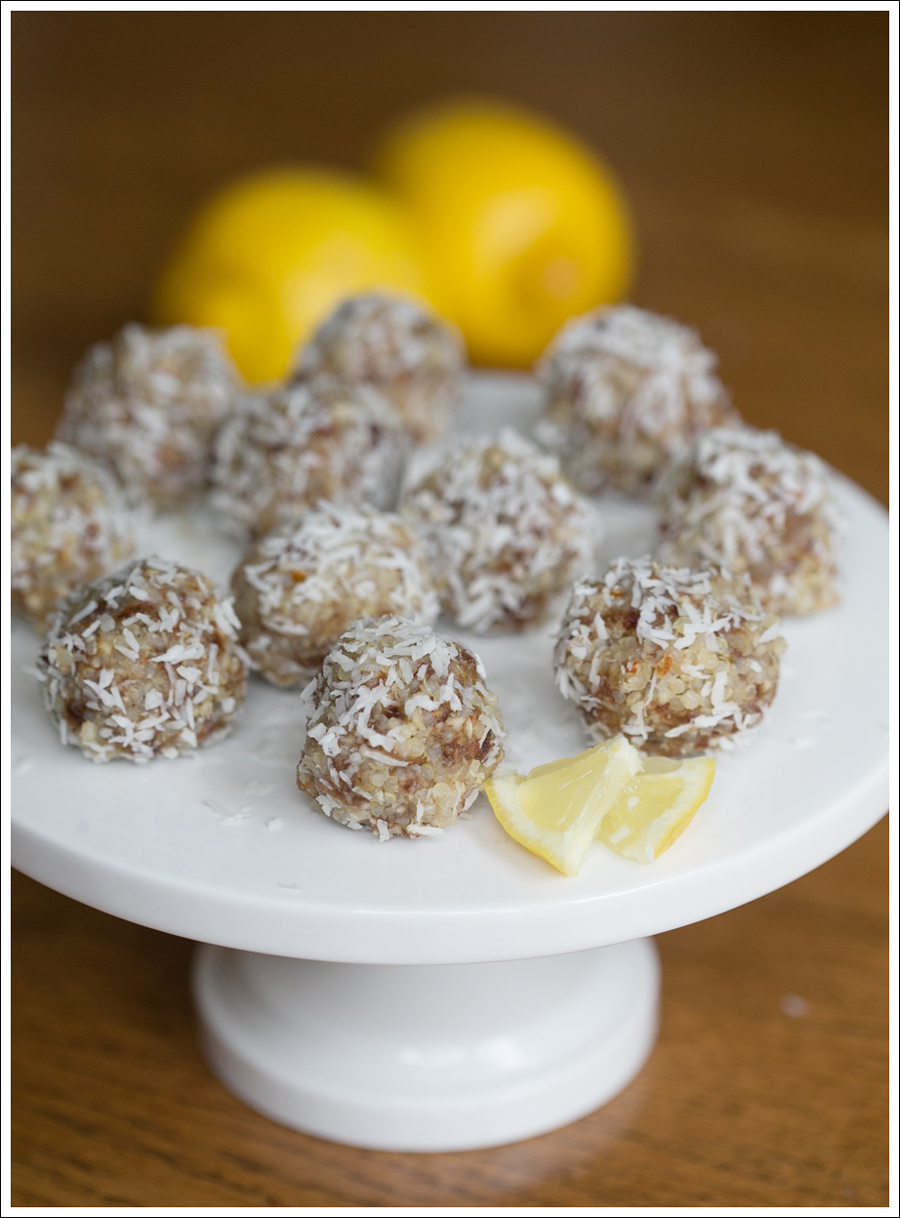 Blog No Bake Gluten Free Lemon Coconut Quinoa Balls -1