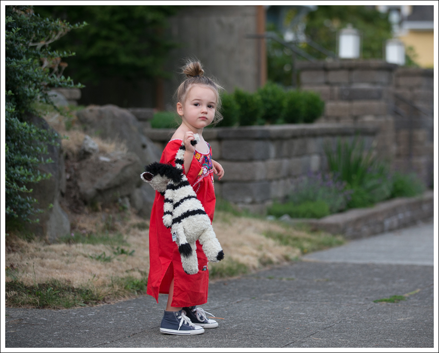 Blog Red Mexican Dress Blue Convese High Tops-1