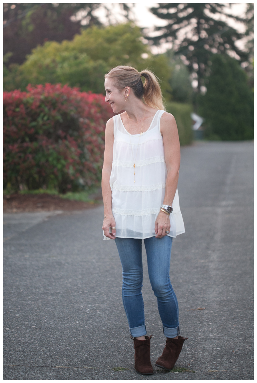 Blog Xhiliration Cream Boho Top Genetic Denim The Shane Nine West Booties-1