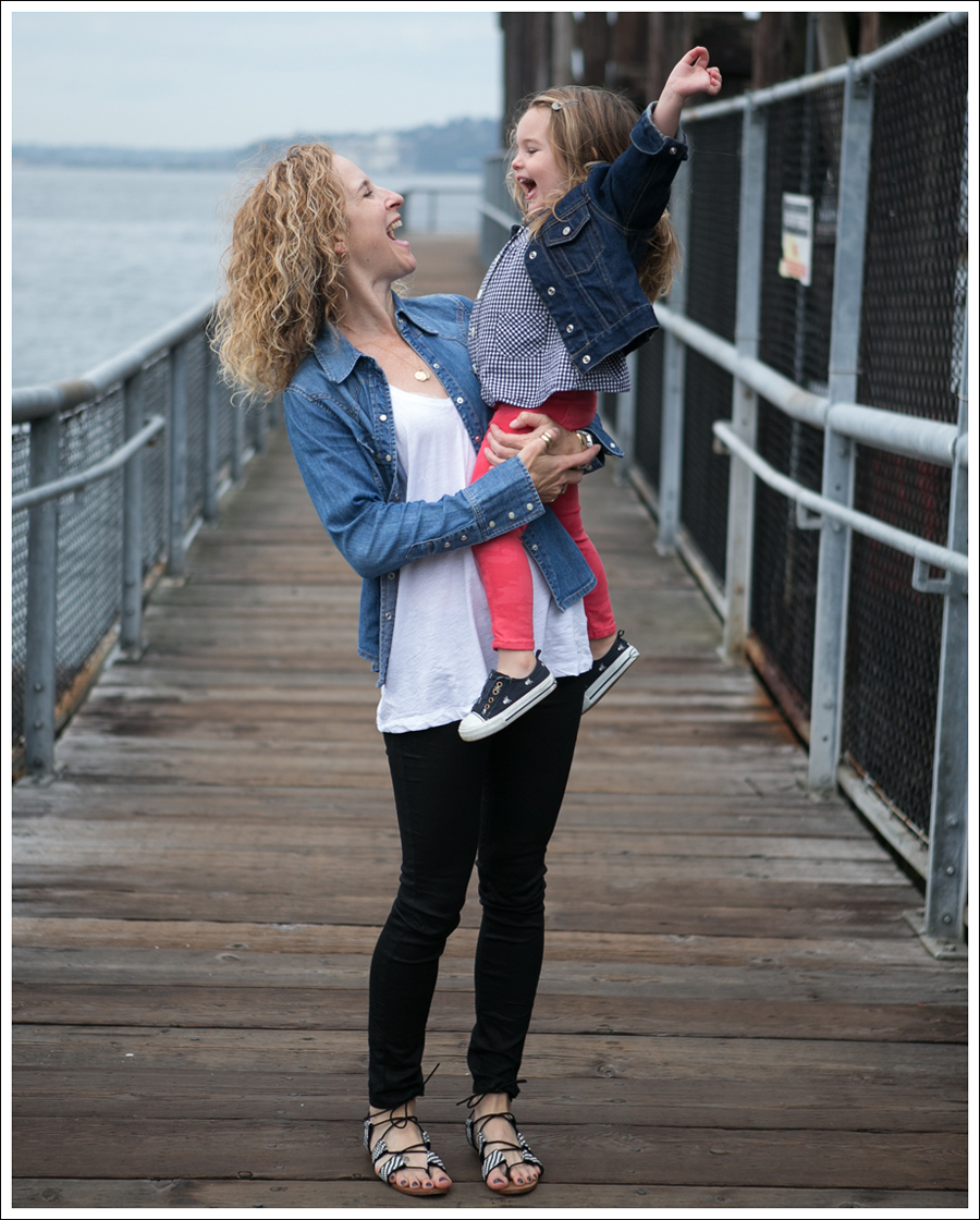 Blog Gap Denim Shirt HM Tank J Brand Coated Crinkle Zara Lace Up BW Sandals-5