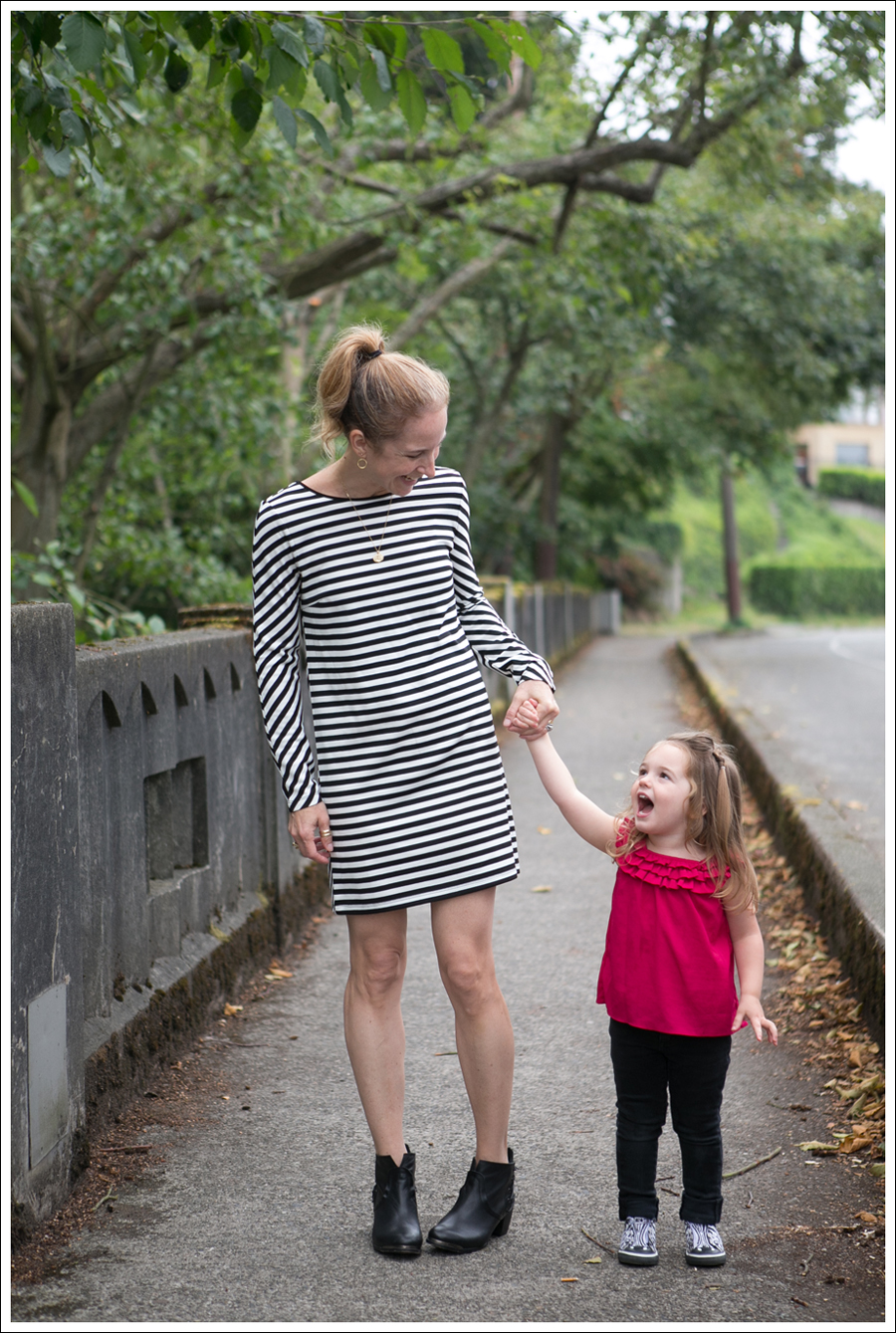 Blog Silence and Noise striped Dress SixtySeven Booties-8