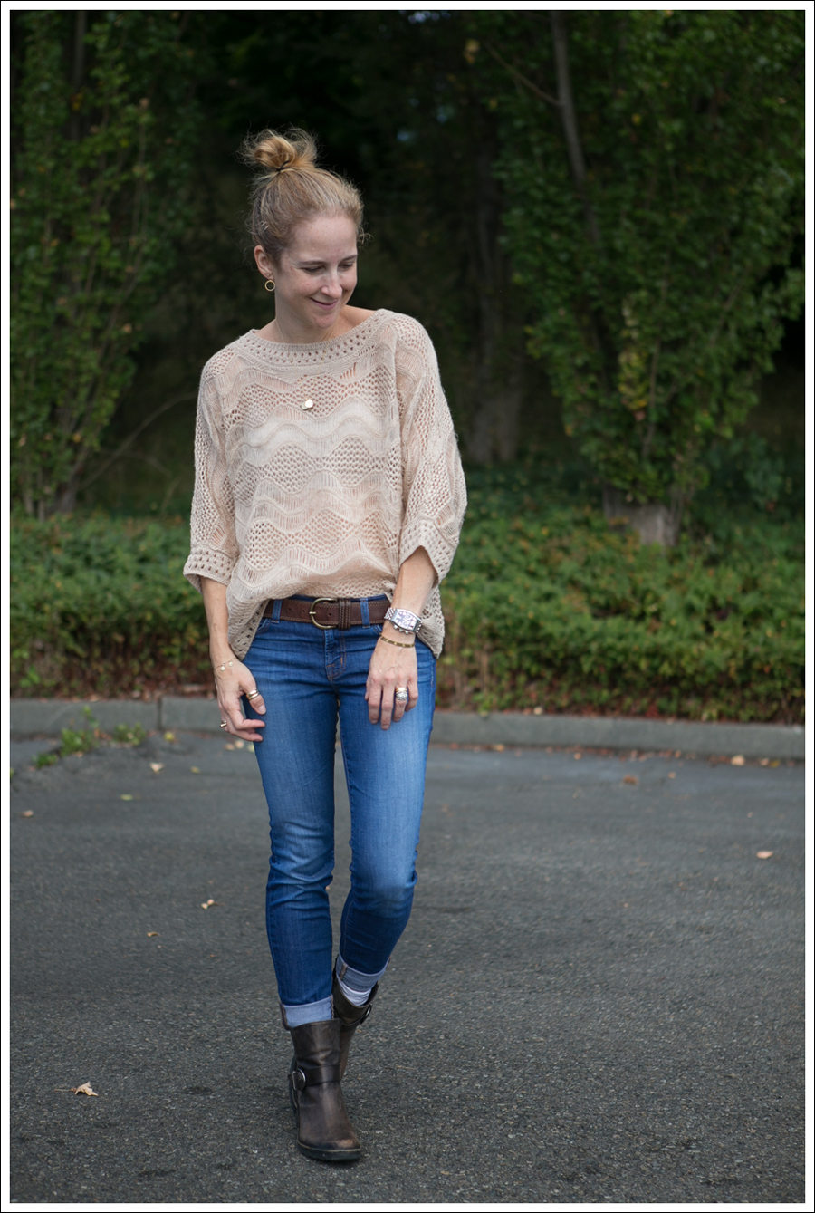 Blog StyleMint loose Knit Sweater J Brand Skinny Karma Cafe Noire Booties-1