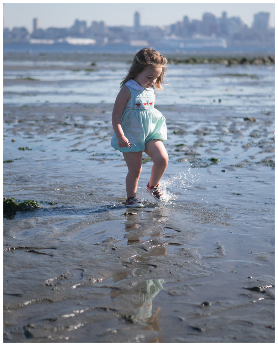 Blog Vintage Green Romper Red Converse Low Tide Alki Beach-3