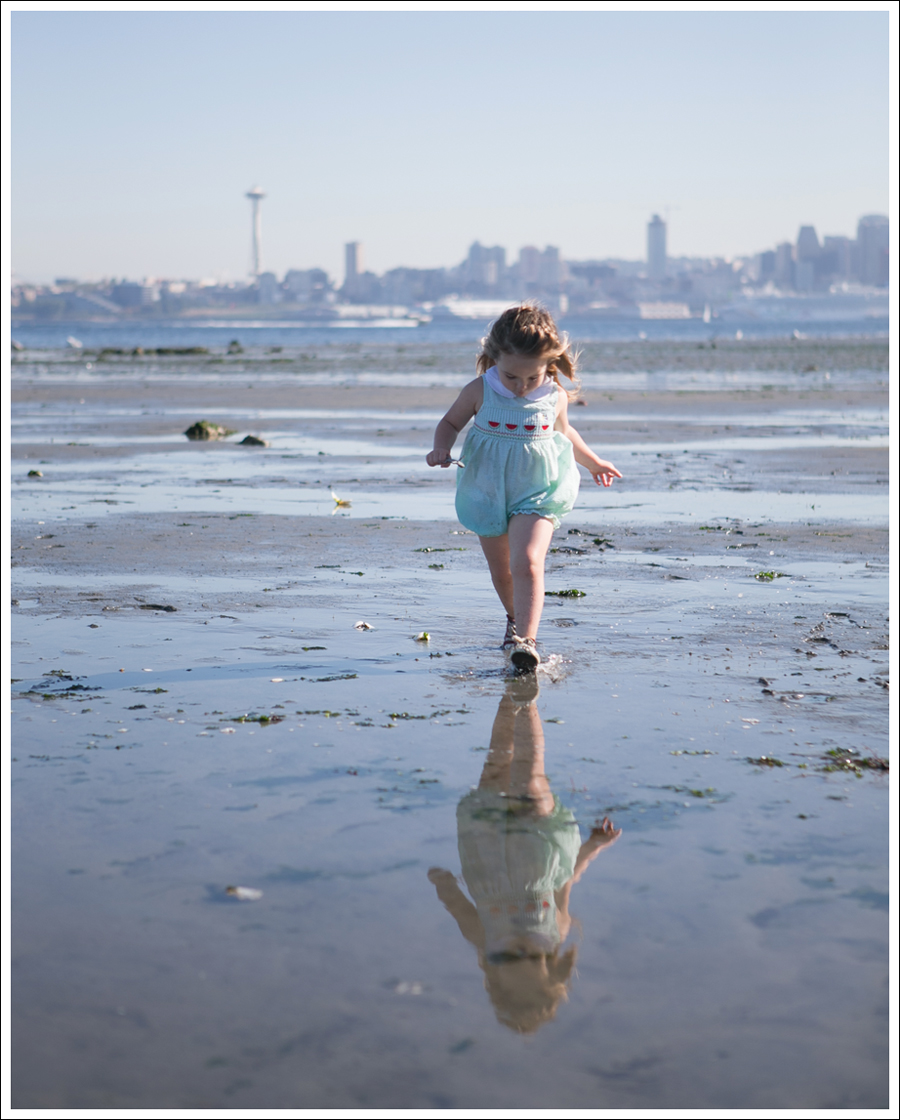 Blog Vintage Green Romper Red Converse Low Tide Alki Beach-5