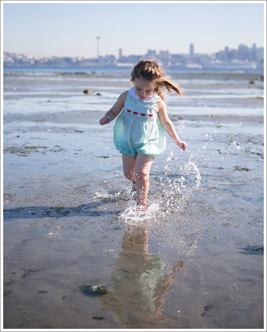 Blog Vintage Green Romper Red Converse Low Tide Alki Beach-6