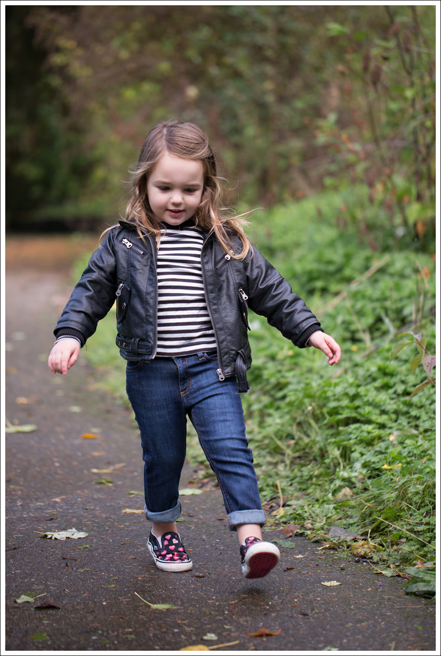 Blog Amy Coe Faux Leather Jacket Tea Striped Tee DL1961 Harper Candy Heart Vans-9