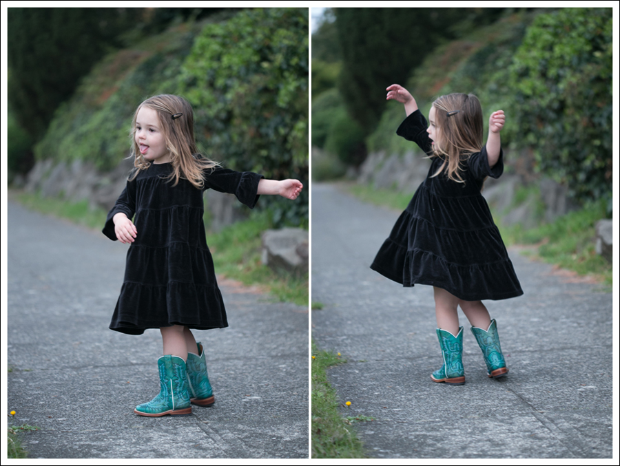 Blog Hanna Andersson Black Velour Twirl Dress Corral Teal Cowboy Boots-3
