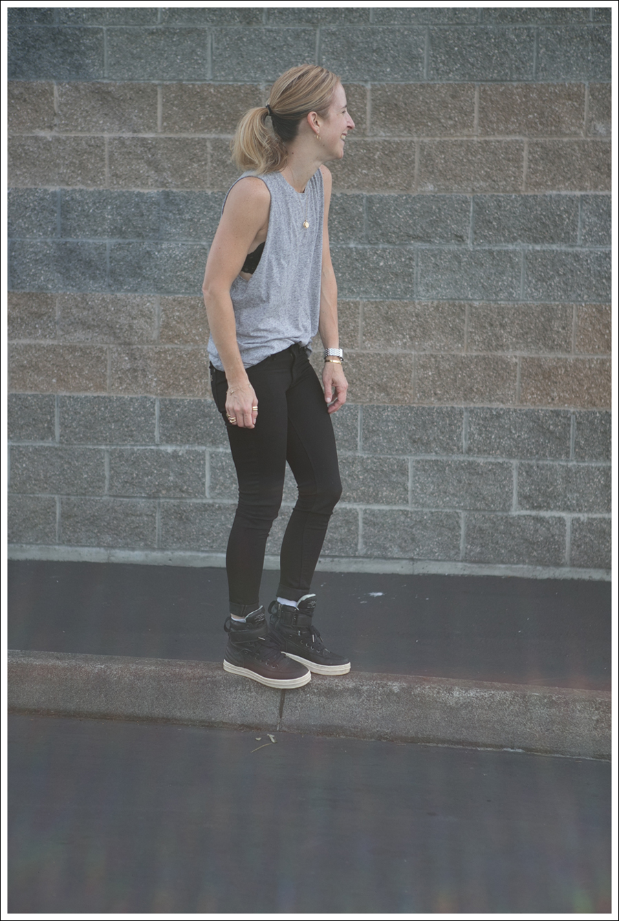 Blog HM Muscle Tee DL1961 Emma in Riker All Saints Spitagields Leather High Tops-3