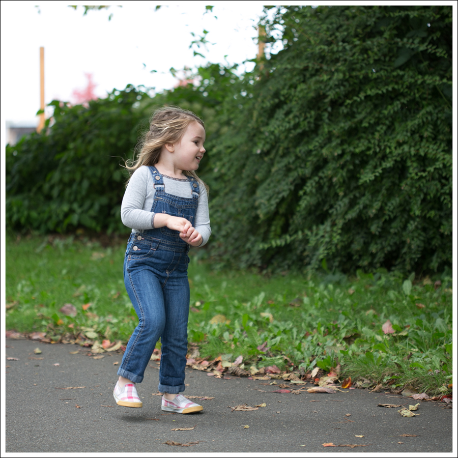 Blog Mini Boden Grey Tee Old Navy Overalls Old Navy Plaid Slip on Sneakers-1