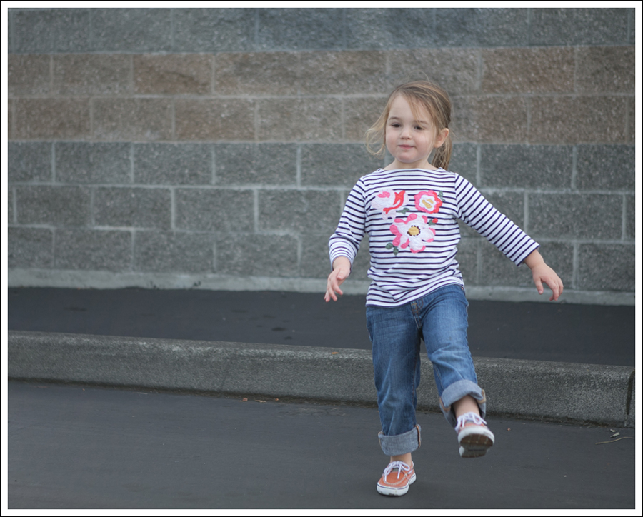 Blog Mini Boden Striped Flower Top 7FAM Standard Jeans Orange Sperry Topsiders-1