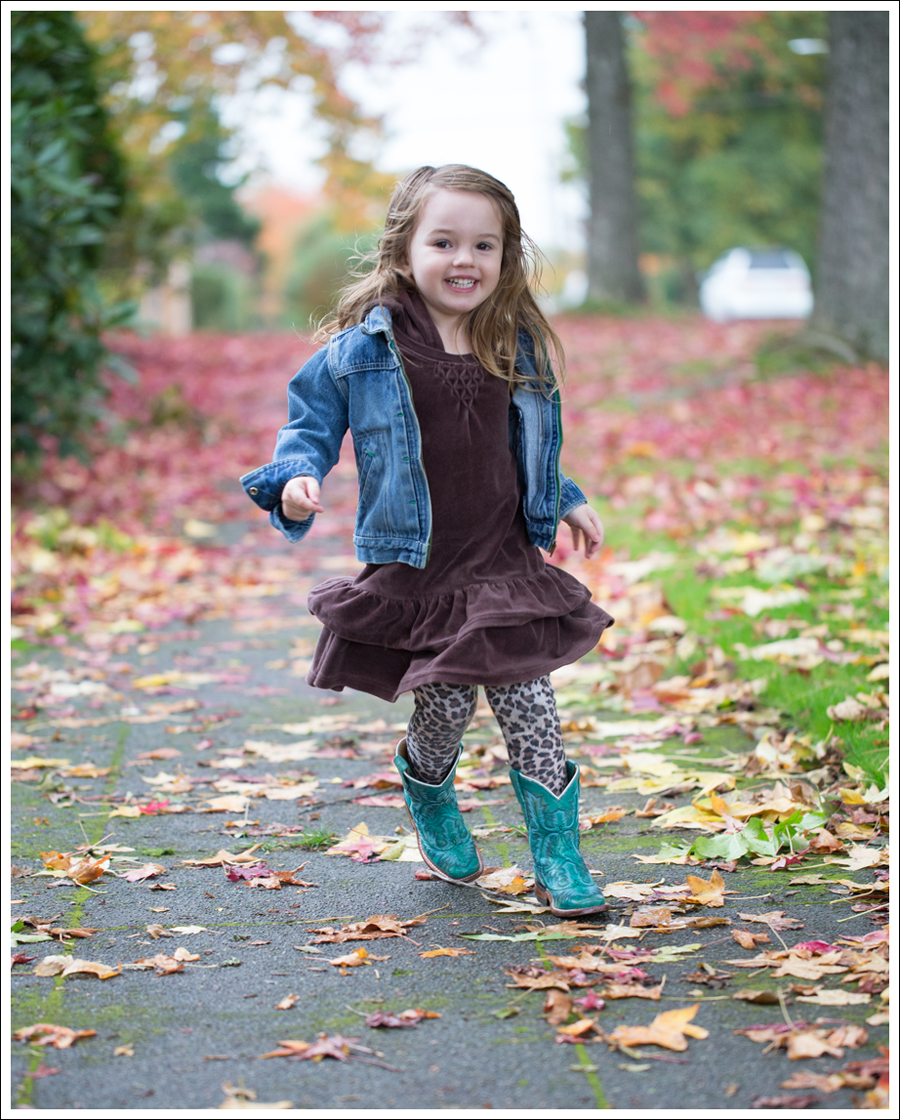 Blog Osh Kosh Jean Jacket Gap brown Velour Dress Zulily Leopard Tights Corral Turquoise Toddler Boots-1
