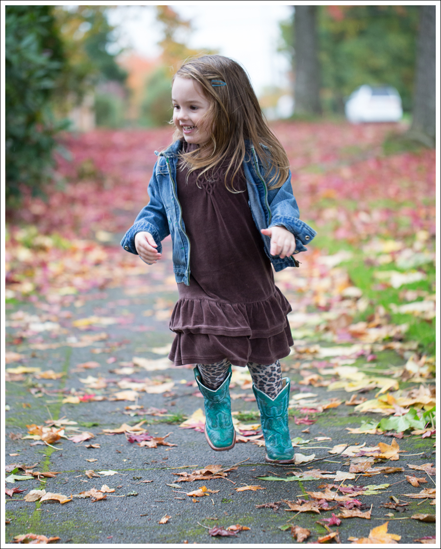 Blog Osh Kosh Jean Jacket Gap brown Velour Dress Zulily Leopard Tights Corral Turquoise Toddler Boots-2
