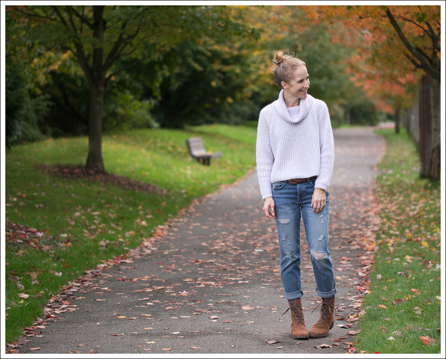 Blog Zara Lilac Chunky Knit Turtleneck Genetic Masen Ex Boyfriend Lace Up boots-1