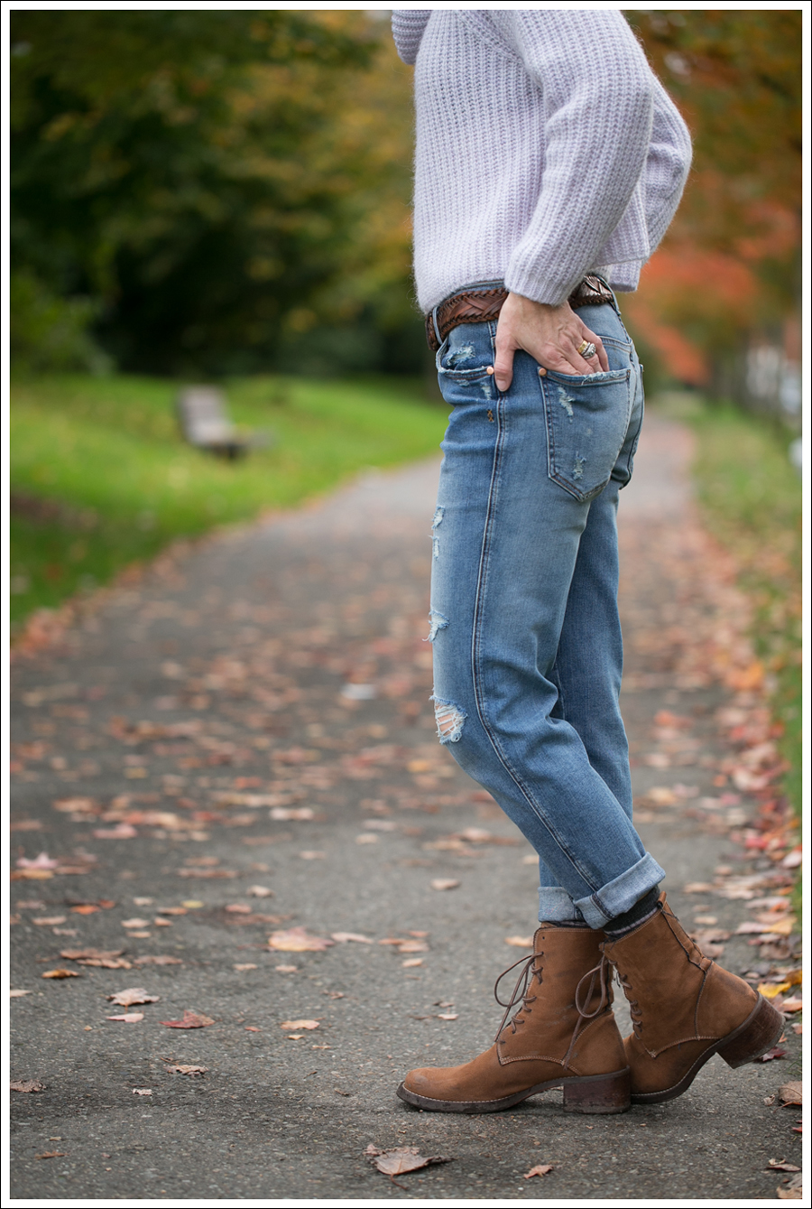 Blog Zara Lilac Chunky Knit Turtleneck Genetic Masen Ex Boyfriend Lace Up boots-3