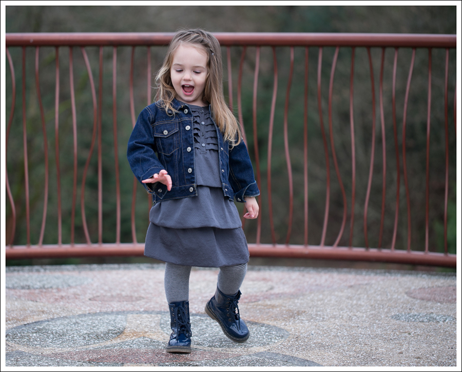 Blog Baby Gap Jean Jacket Gray Dress Link Boots-2