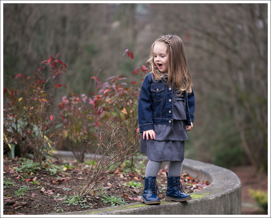 Blog Baby Gap Jean Jacket Gray Dress Link Boots-5
