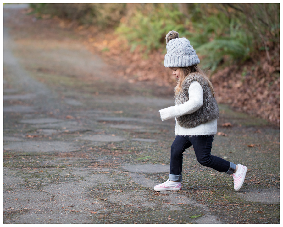 Blog HM Hat Old Navy faux fur vest cardigan Little Boogaweezin DL1961 Chloe Rafaeli Pink Checked Vans-7