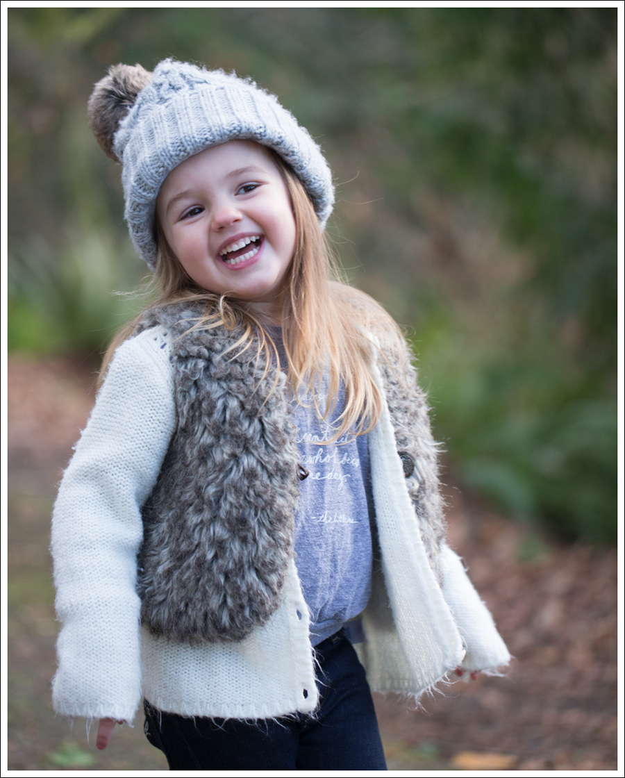 Blog HM Hat Old Navy faux fur vest cardigan Little Boogaweezin DL1961 Chloe Rafaeli Pink Checked Vans-8