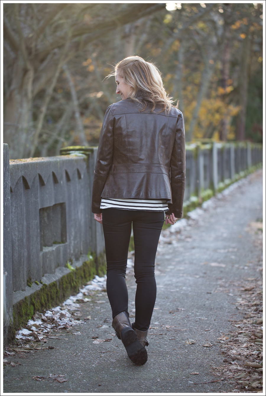 Blog Leather Jacket Gap Jean Shirt StyleMint DL1961 Emma Riker Cafe Noire Booties-3