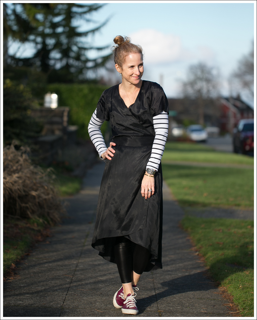 Blog Rhyme Black Wrap Dress Day to Night-1
