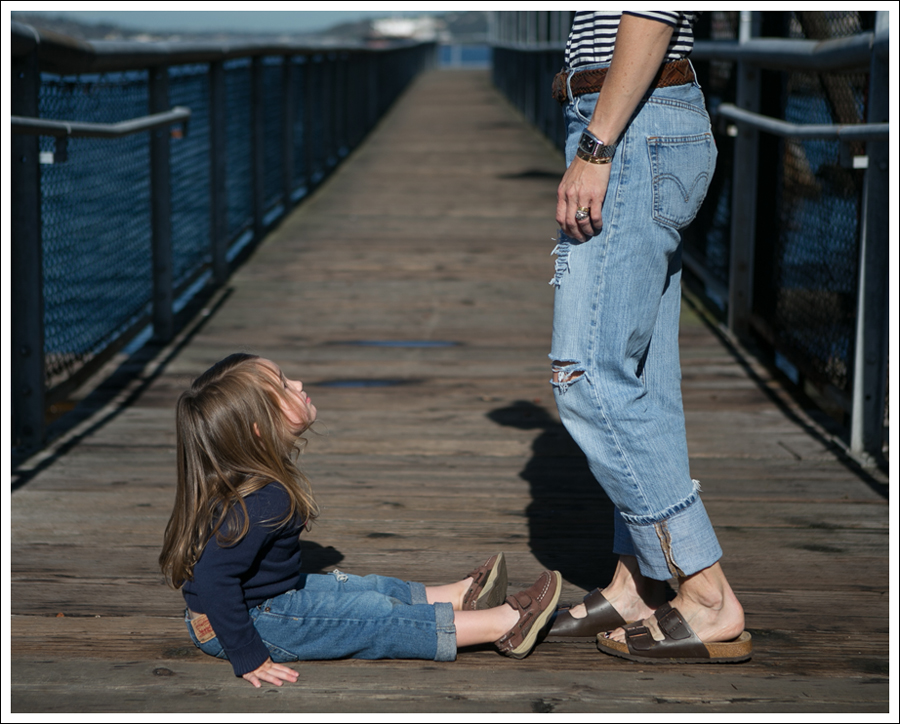 Blog Zara Stiped Crop Top Vintage DIY Destroyed Levis Birkenstocks-7