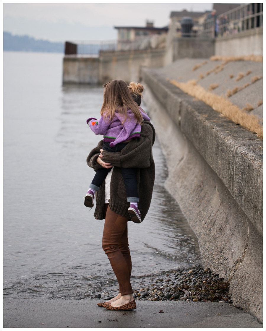 Blog Chunky Hand Knit Cardigan StyleMint North Beach Leather Pants Target Leopard Flats-30