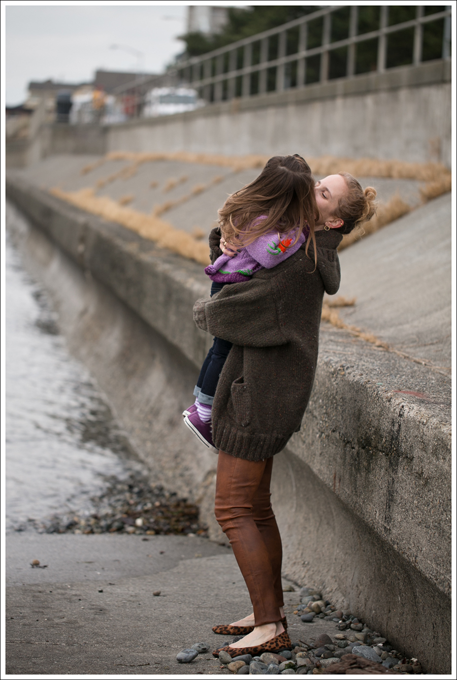 Blog Chunky Hand Knit Cardigan StyleMint North Beach Leather Pants Target Leopard Flats-33
