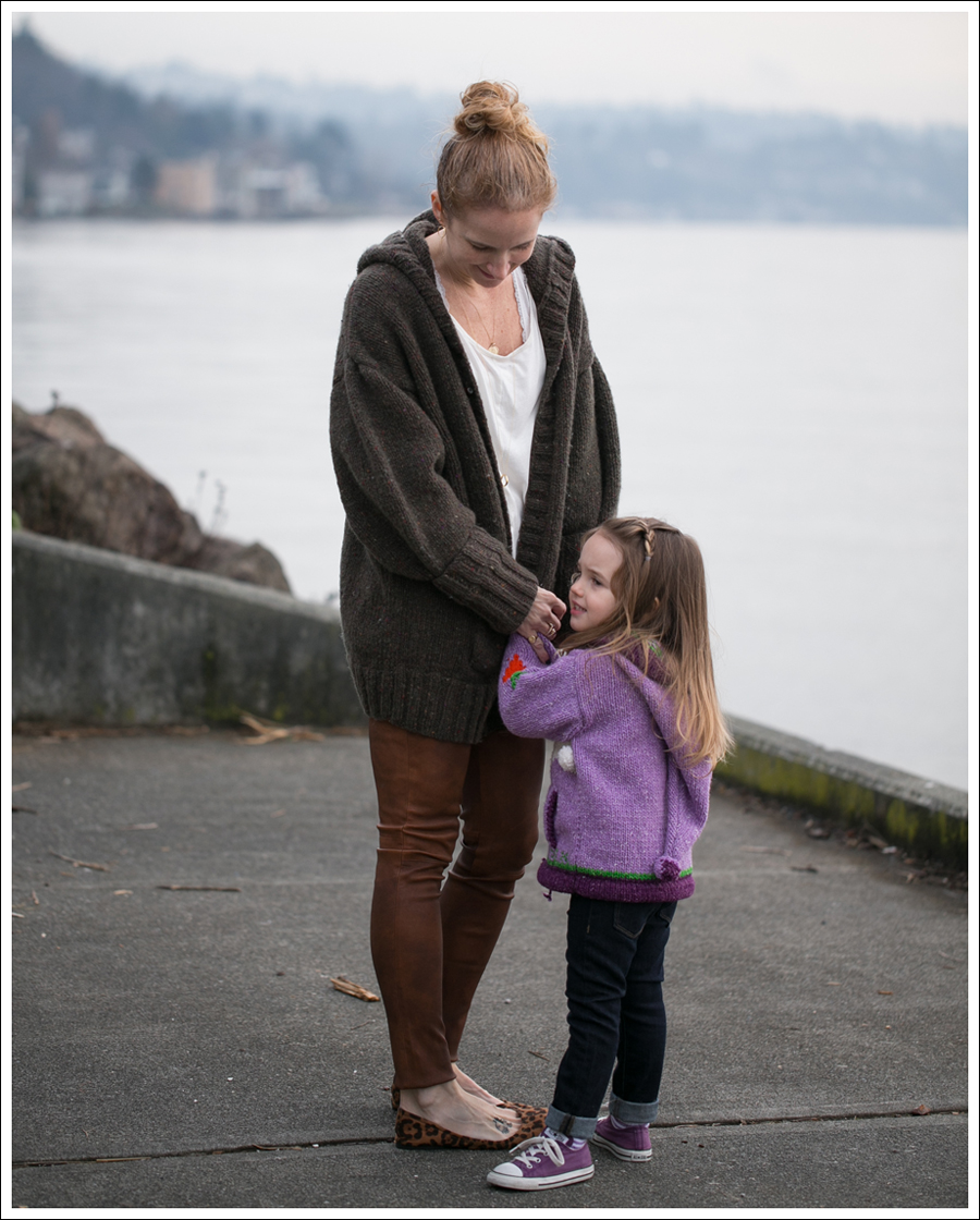 Blog Chunky Hand Knit Cardigan StyleMint North Beach Leather Pants Target Leopard Flats-4