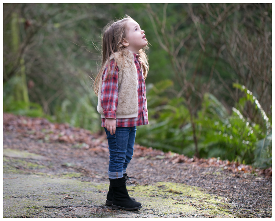 Blog Janie and Jack Faux Fur Vest Levis Plaid Top DL1961 Harper BabyQuiz Suede Boots-3