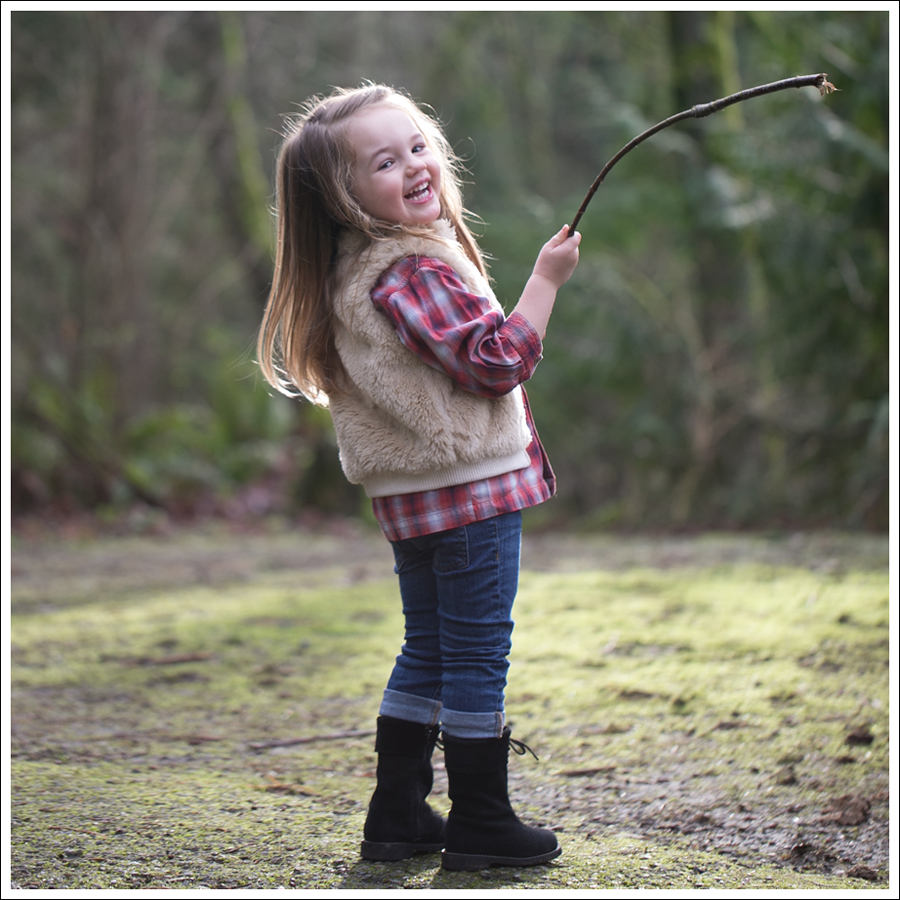 Blog Janie and Jack Faux Fur Vest Levis Plaid Top DL1961 Harper BabyQuiz Suede Boots-6