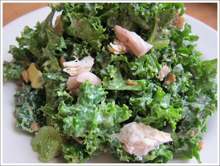 Blog kale chicken avocado salad-1